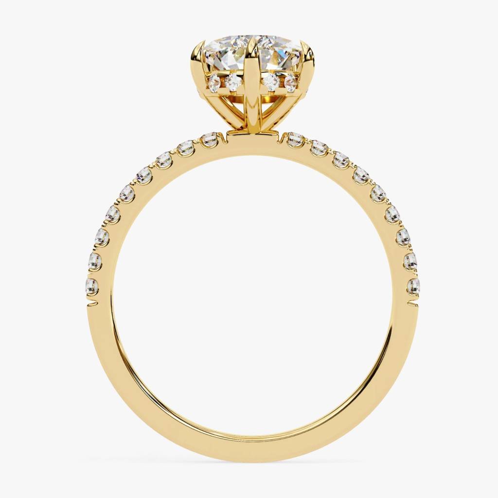 Mira  Pear With Hidden Halo Lab-Grown Diamond Ring : ND-RNG-14Y-1081-6