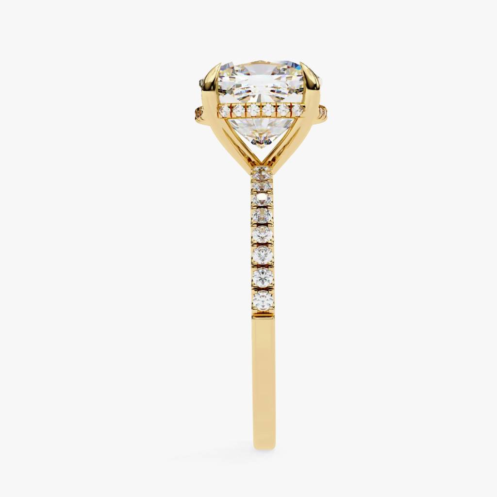 Mira  Trendsetting Cushion-Cut Diamond With Hidden Halo Ring : ND-RNG-14Y-1093-6