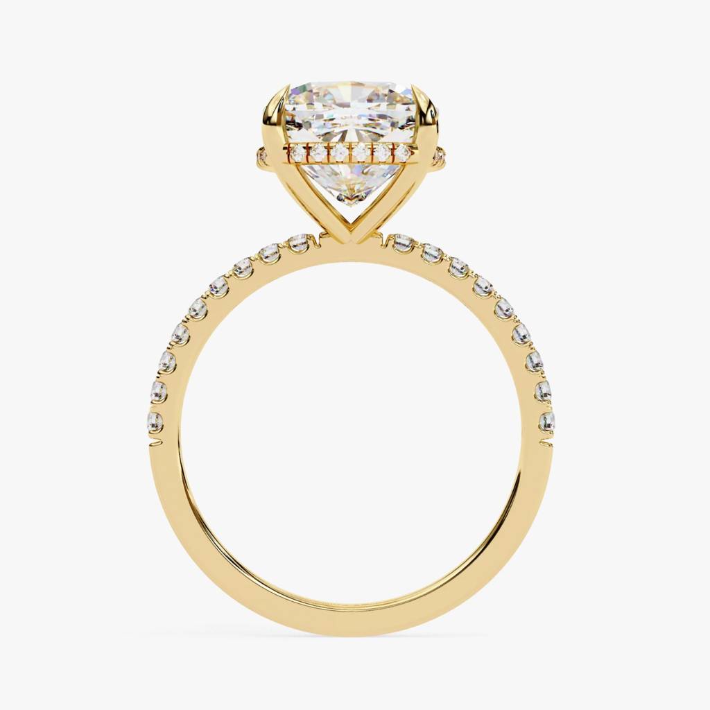 Mira  Trendsetting Cushion-Cut Diamond With Hidden Halo Ring : ND-RNG-14Y-1093-6