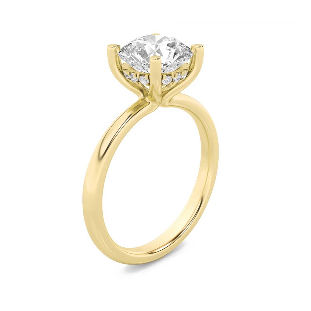 Mirage Round Diamond With Hidden Halo Lab-Grown Diamond Ring : ND-RNG-14Y-1111-6