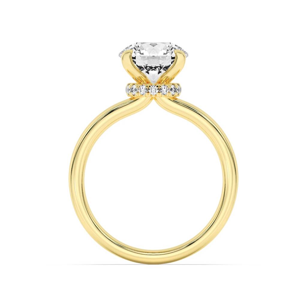 Mirage  Round With Hidden Halo Lab-Grown Diamond Ring : ND-RNG-14Y-1117-6