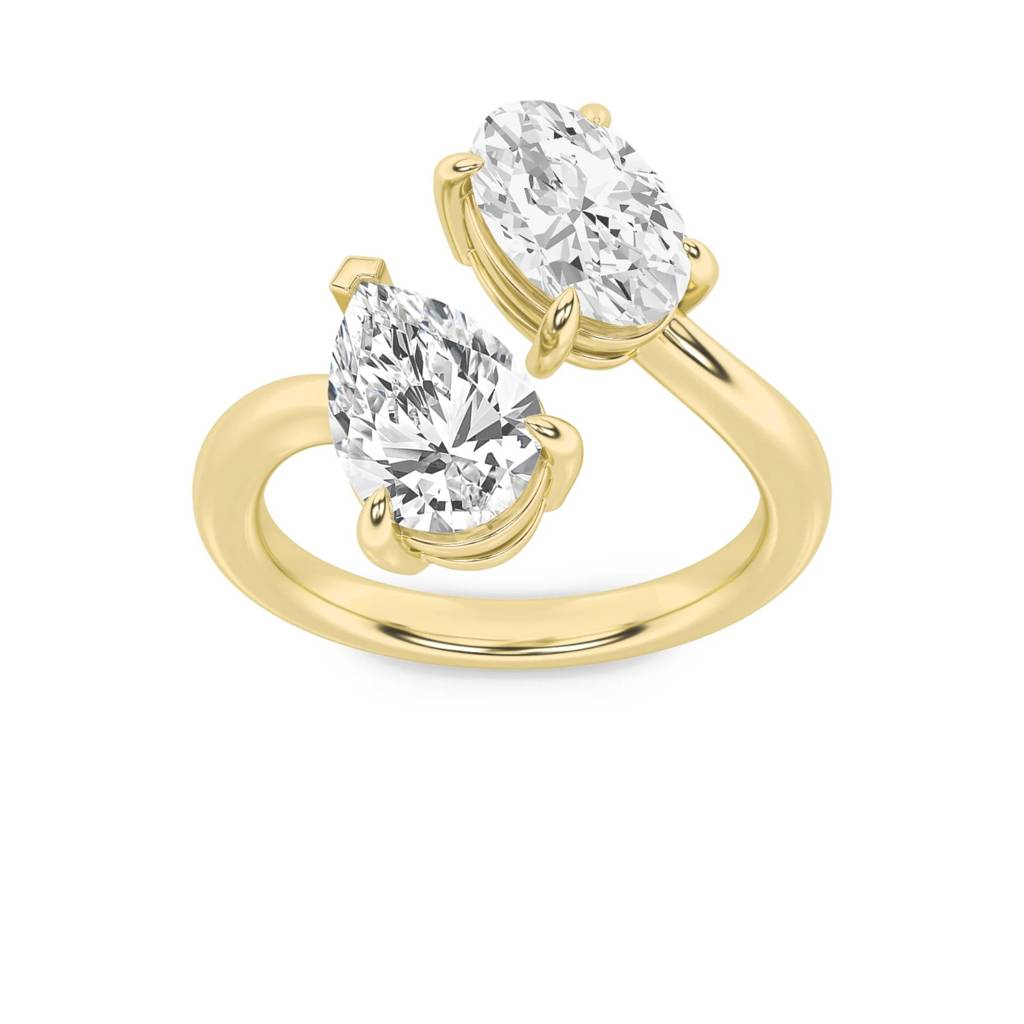Toi Et Moi  Pear & Oval Lab-Grown Diamond Ring : ND-RNG-14Y-1297-6