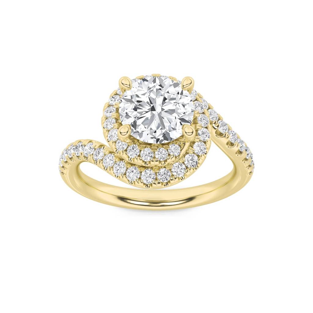 Amara  Oval Shape With Curvy Halo Band Lab-Grown Diamonds : ND-RNG-14Y-907-7