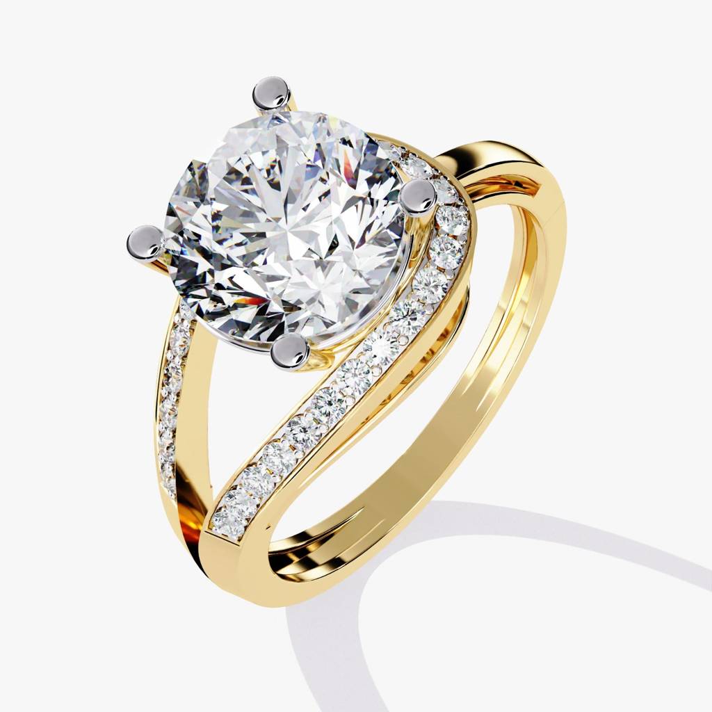 Amara  Oval-Shaped Diamond With Curvy Halo Band Ring : ND-RNG-14Y-913-6