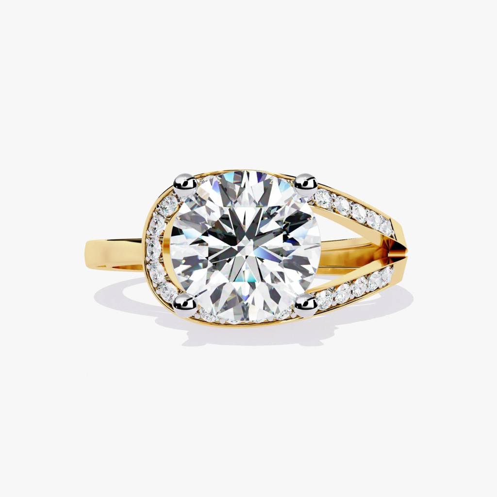 Amara  Oval-Shaped Diamond With Curvy Halo Band Ring : ND-RNG-14Y-913-6
