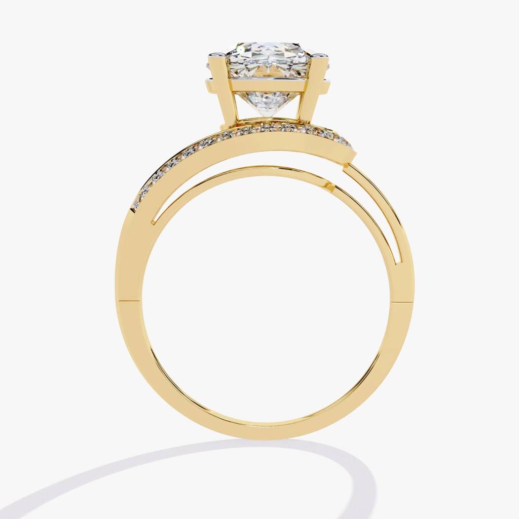 Amara  Oval-Shaped Diamond With Curvy Halo Band Ring : ND-RNG-14Y-913-6