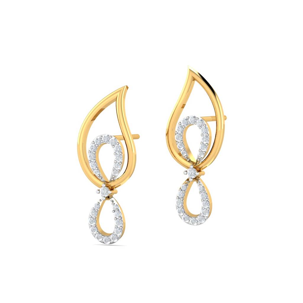 KuberBox 18K Yellow Gold Akane Teardrop Earrings