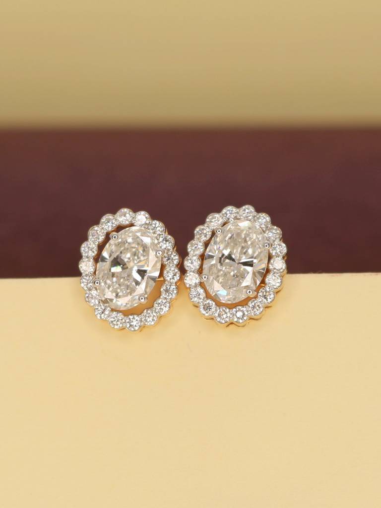 Eli 84 Pointer Lab Grown Diamond Earrings Striking Brilliance By Fiona Diamonds : NEOFDER0398ER18KT5377