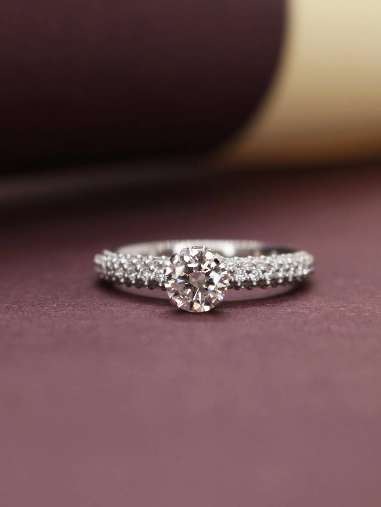 Beck 1Ct Lab Grown Diamond Ring Bold Brilliance By Fiona Diamonds : NEOFDLR0500RG18KT8322
