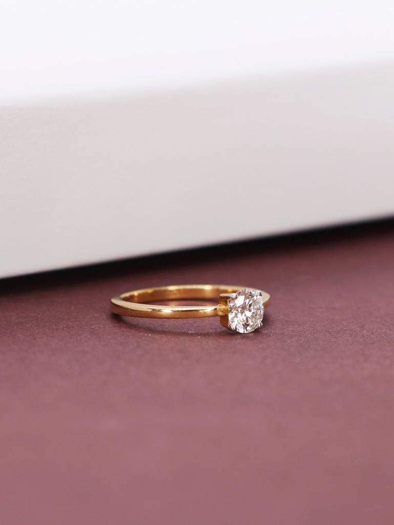 Quinn 56 Pointer Lab Grown Diamond Ring Classic Refinement By Fiona Diamonds : NEOFDLR0506RG18KT8114