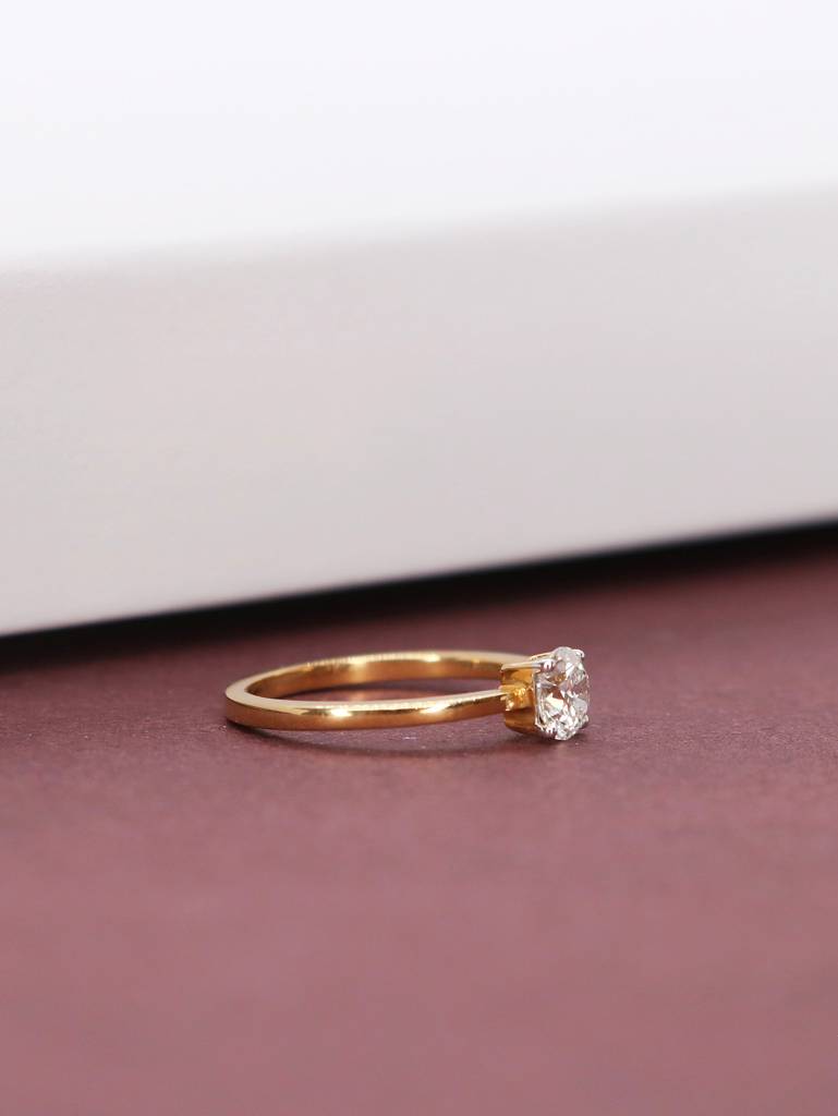 Remy 56 Pointer Lab Grown Diamond Ring Timeless Grace By Fiona Diamonds : NEOFDLR0506RG18KT8115