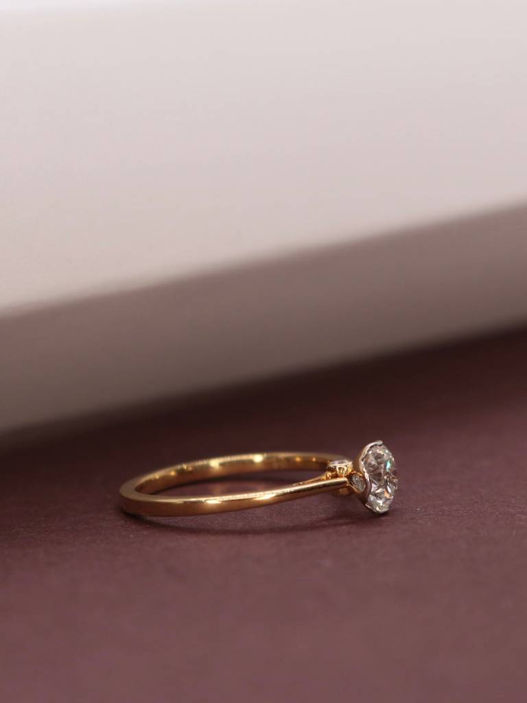 Gage 56 Pointer Lab Grown Diamond Ring Contemporary Elegance By Fiona Diamonds : NEOFDLR0510RG18KT8039