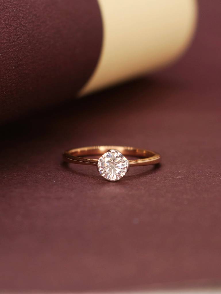 Zed 53 Pointer Lab Grown Diamond Ring Elegant Design By Fiona Diamonds : NEOFDLR0510RG18KT8130