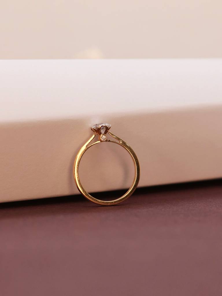 Axl 55 Pointer Lab Grown Diamond Ring Refined Sophistication By Fiona Diamonds : NEOFDLR0510RG18KT8131