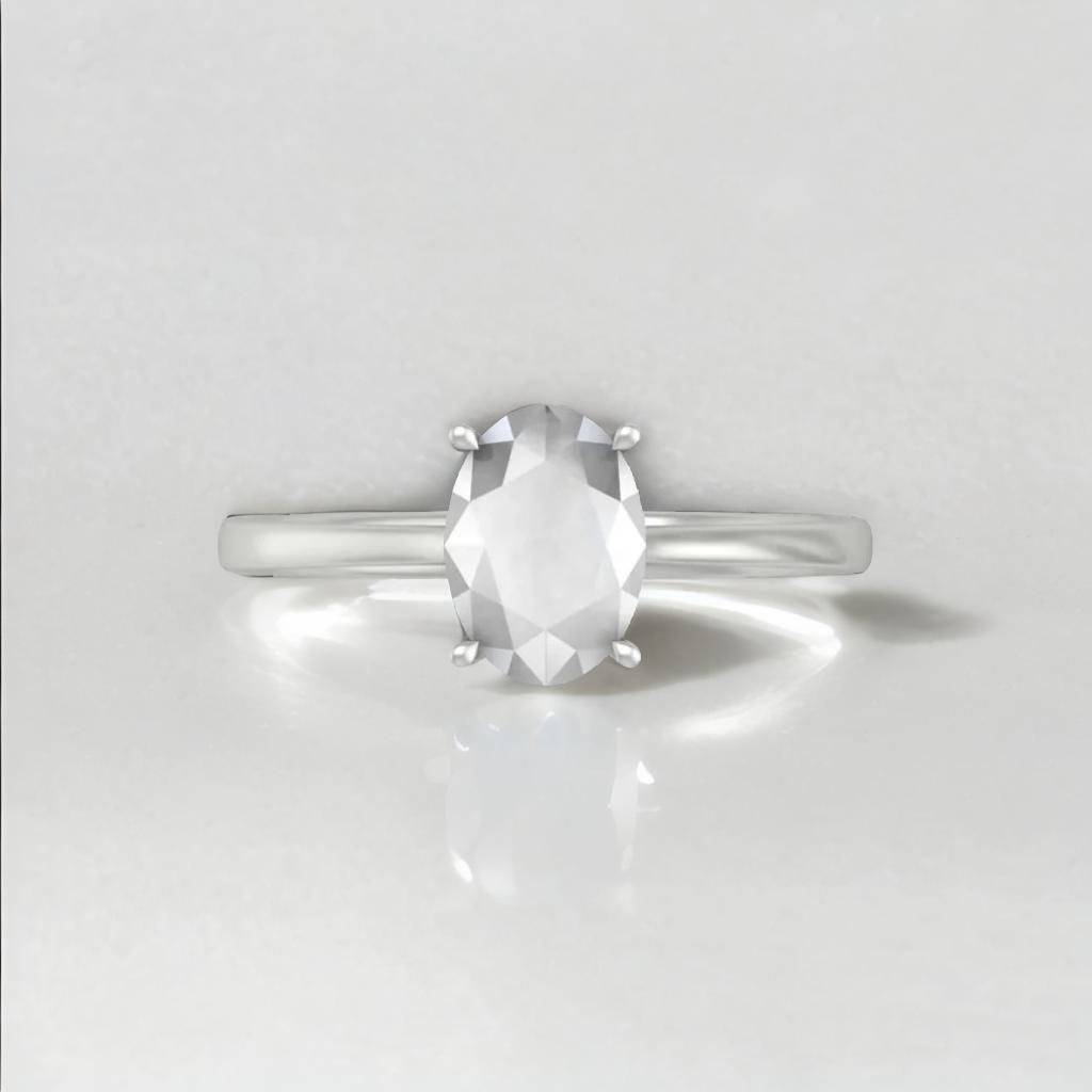 Quanda 0.96 Pointer Oval Lab Diamond Ring : NEOFDR0014RC14KT2096