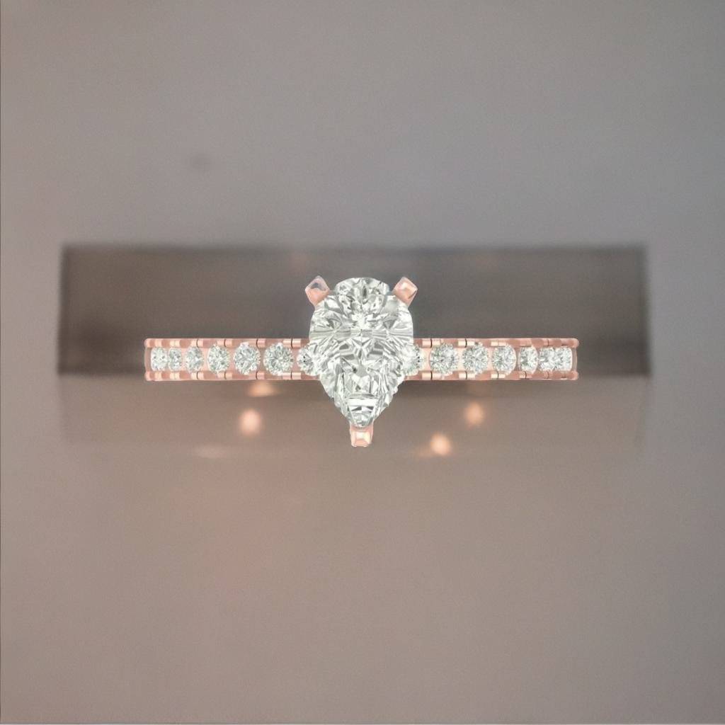 Rally 0.95 Pointer Pear Lab Diamond Ring : NEOFDR023914KT2064