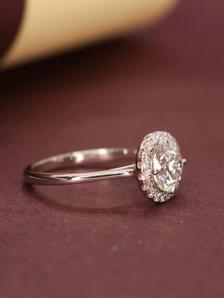 Hugo 1.1Ct Lab Grown Diamond Ring Luxurious And Elegant By Fiona Diamonds : NEOFDSJLR0495RG18KT8099