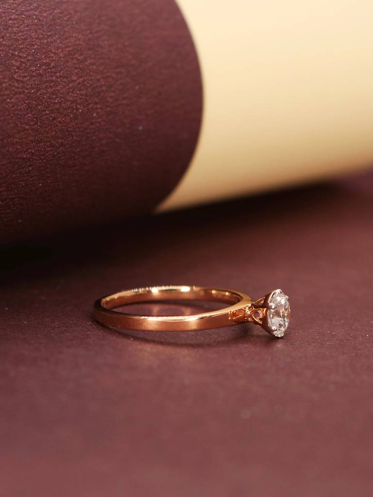 Levi 55 Pointer Lab Grown Diamond Ring Classic Style By Fiona Diamonds : NEOFDSJLR0501RG18KT8106
