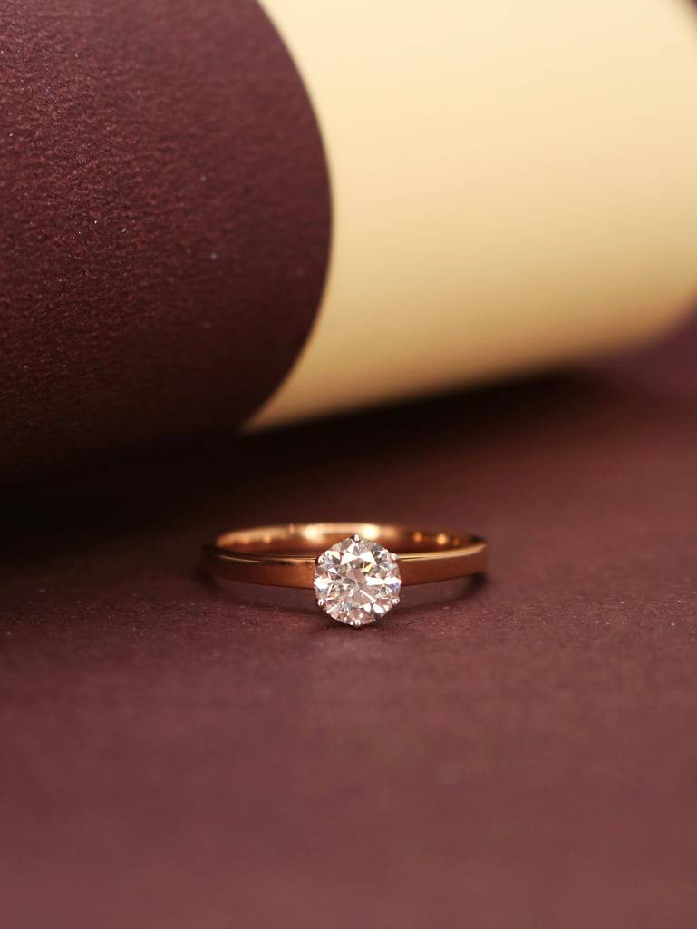 Levi 55 Pointer Lab Grown Diamond Ring Classic Style By Fiona Diamonds : NEOFDSJLR0501RG18KT8106