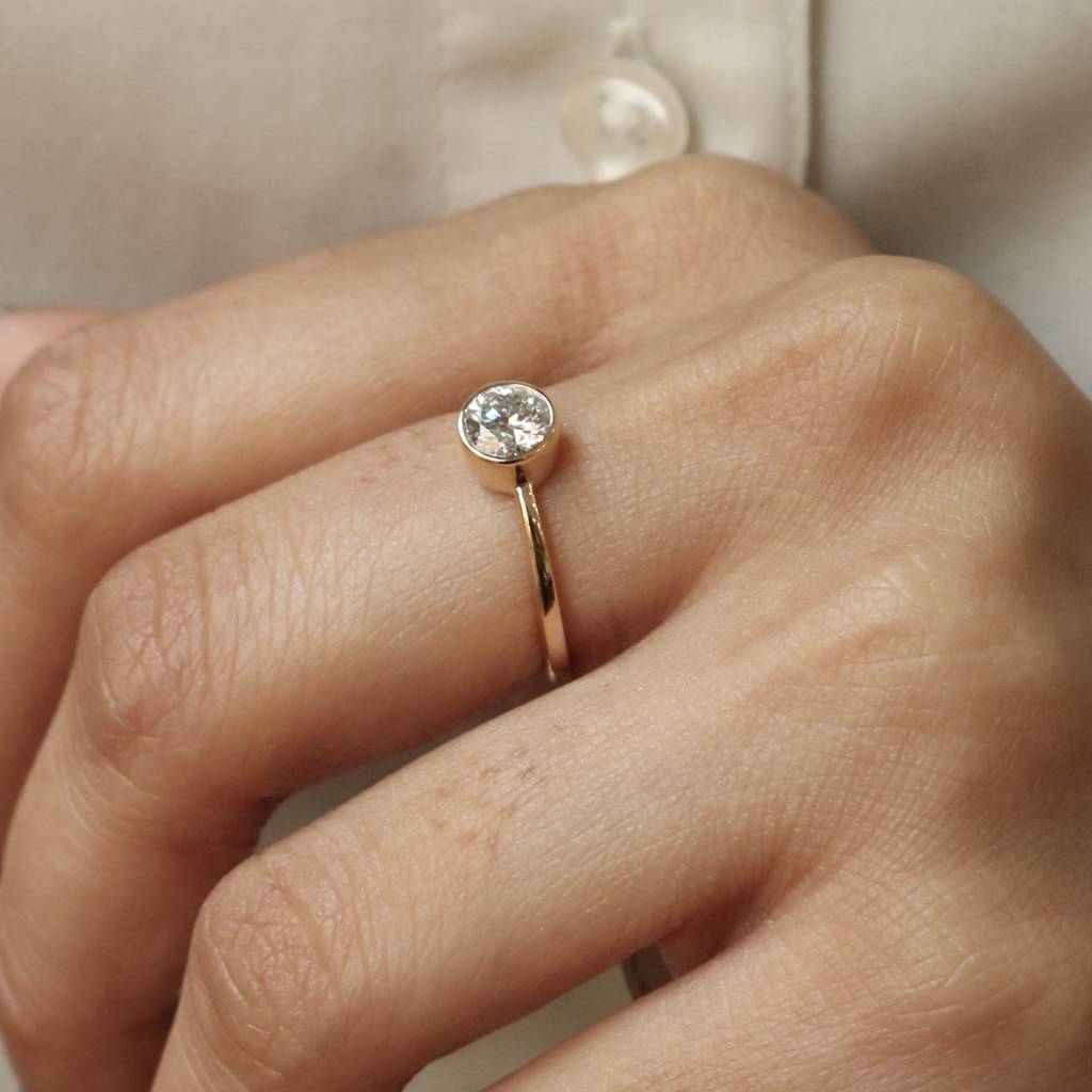 Virelia 1Ct Round Lab Diamond Ring : NEOFRG152514KT2280