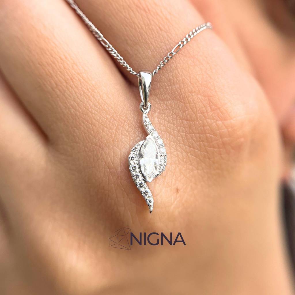 Naina - Marquise Lab Grown Diamond Pendant (No Chain) : NGL18GPT1003