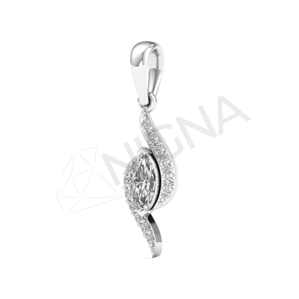 Naina - Marquise Lab Grown Diamond Pendant (No Chain) : NGL18GPT1003