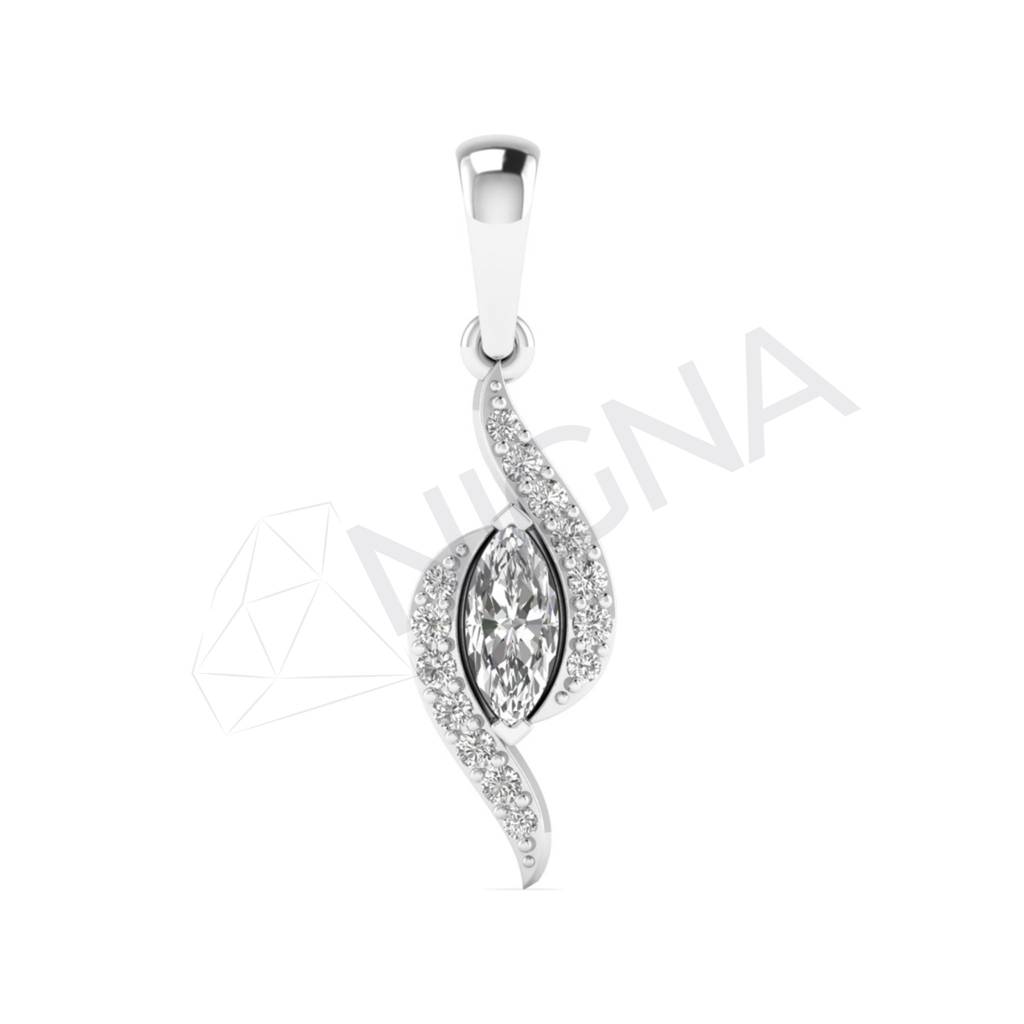 Naina - Marquise Lab Grown Diamond Pendant (No Chain) : NGL18GPT1003