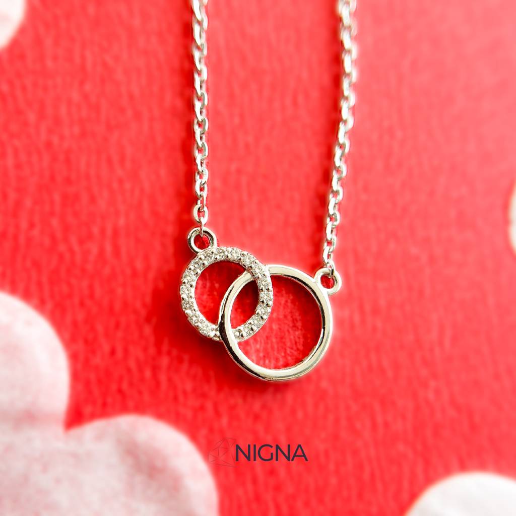Sangam Diamond Unity Pendant With Chain : NGL18GPT3113