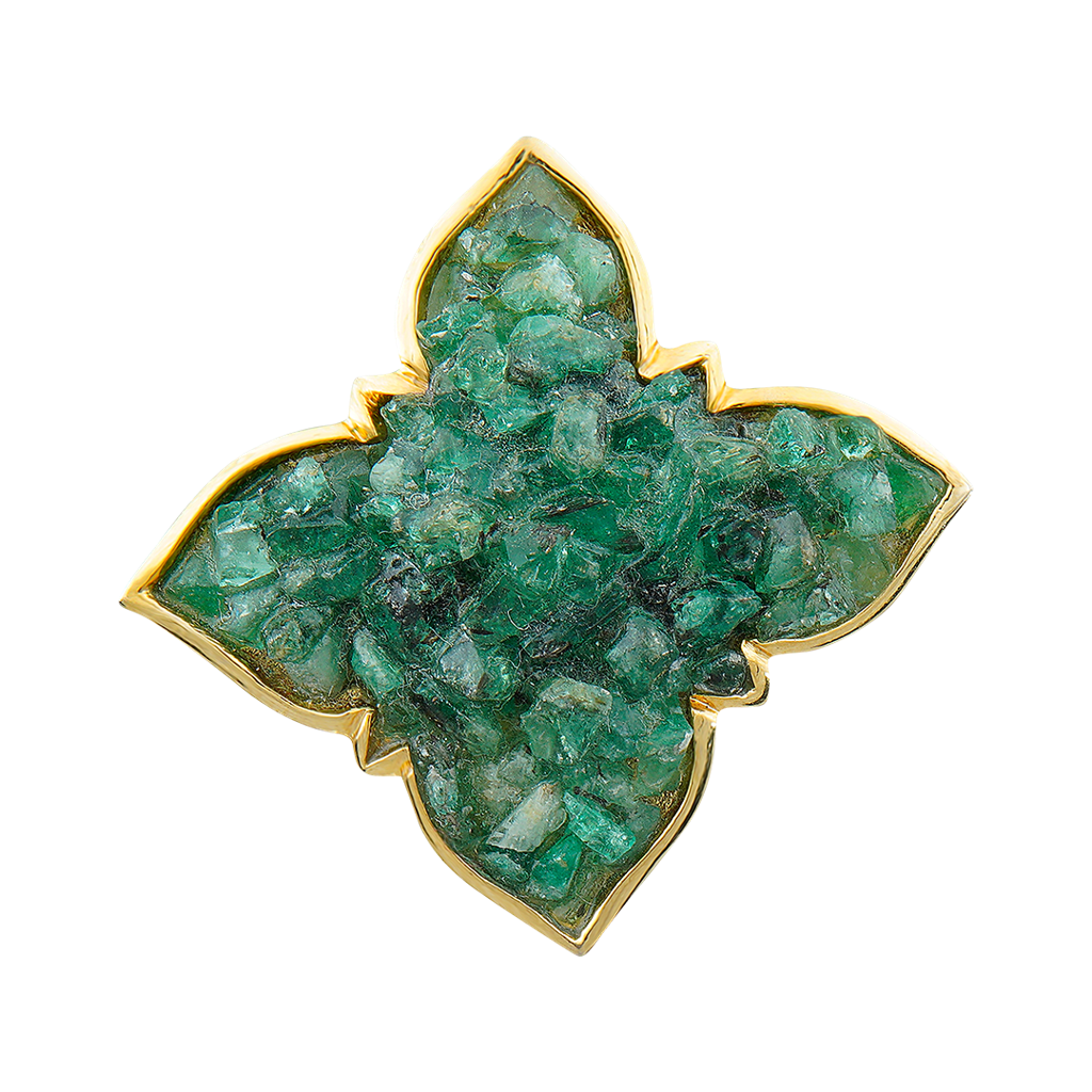 Natural Emerald Gemstone Pendant- Bold : NH-PDT05-EM