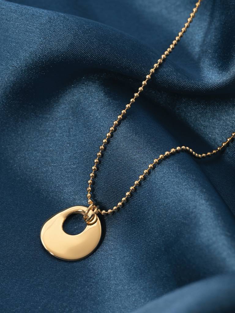 Circle Medallion Necklace For Women : NK361
