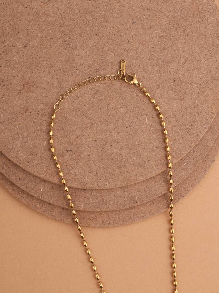 Dual-Tone Heart Glow Pendant Necklace For Women - Waterproof & Anti-Tarnish : NK0264