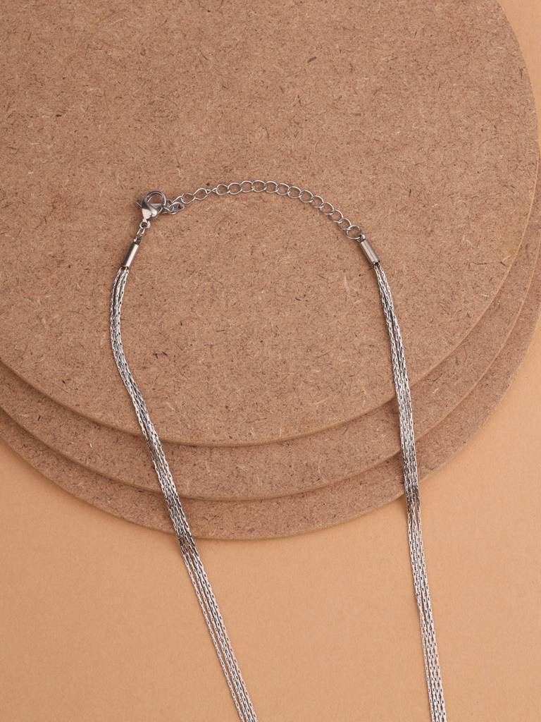 Multi-Strand Sleek Necklace For Women - Waterproof & Anti-Tarnish : NK0273
