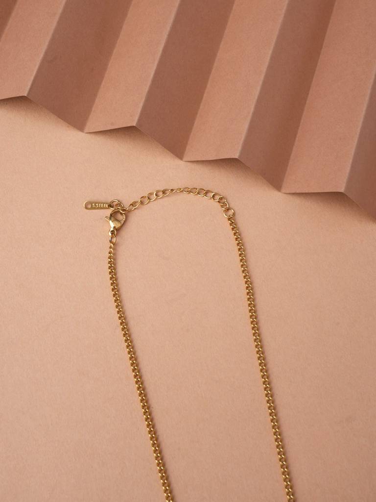 Molten Love Sculpted Heart Necklace For Women - Waterproof & Anti-Tarnish : NK0358