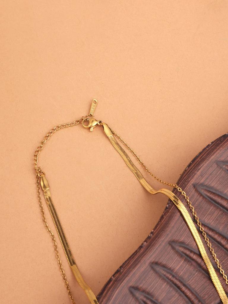 Star Charms Layered Necklace For Women - Waterproof & Anti-Tarnish : NK0375