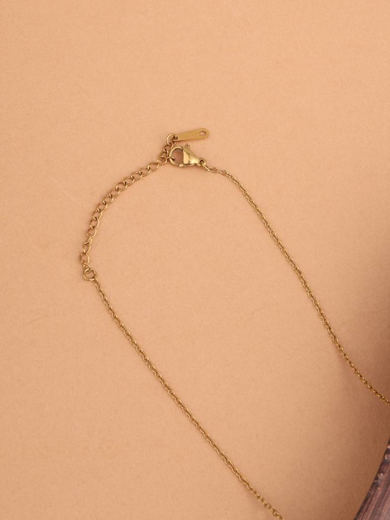 Open Heart Outline Pendant Necklace For Women - Waterproof & Anti-Tarnish : NK0433