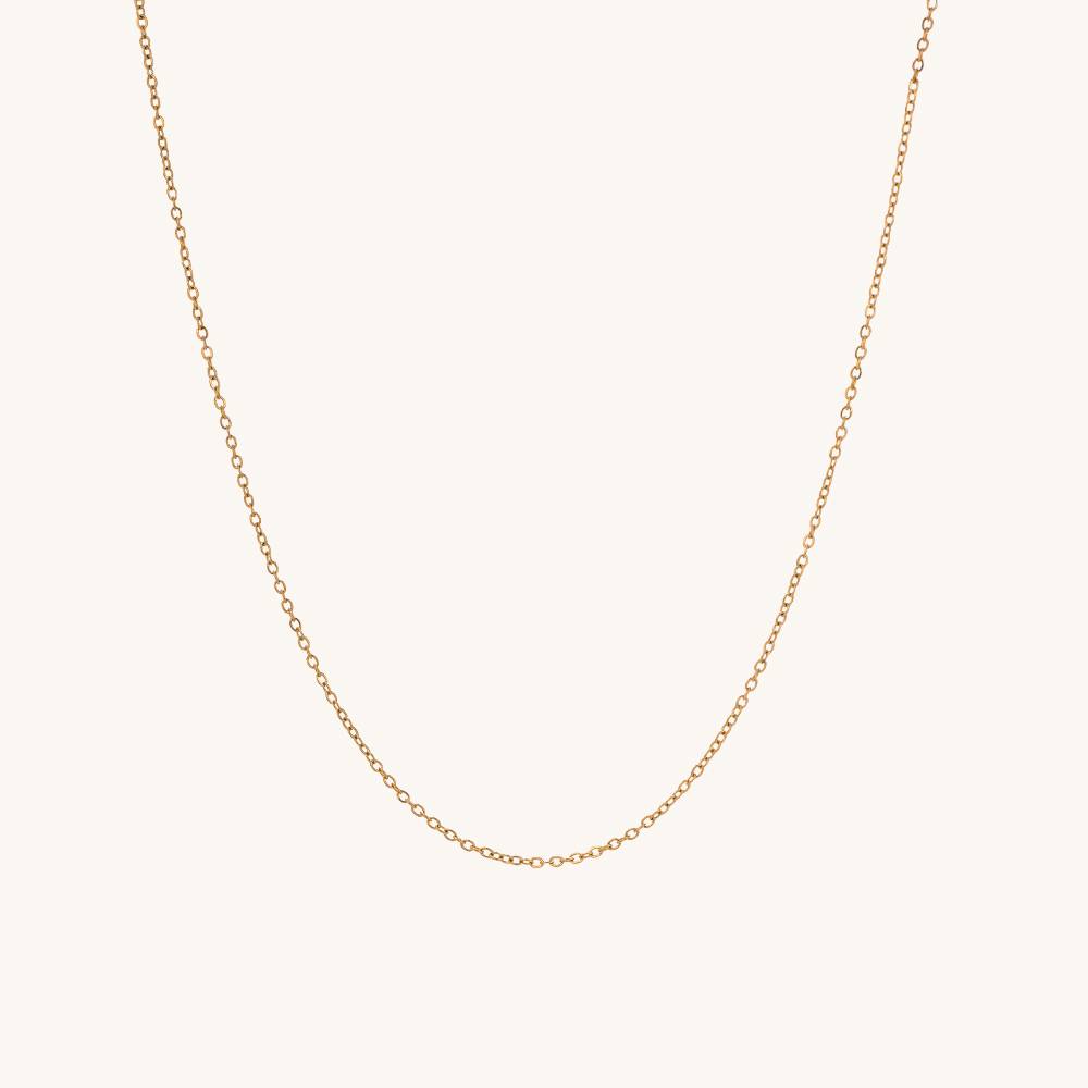 Women Gold Toned 18 K Gold Plated Thin Chain : NK223-B