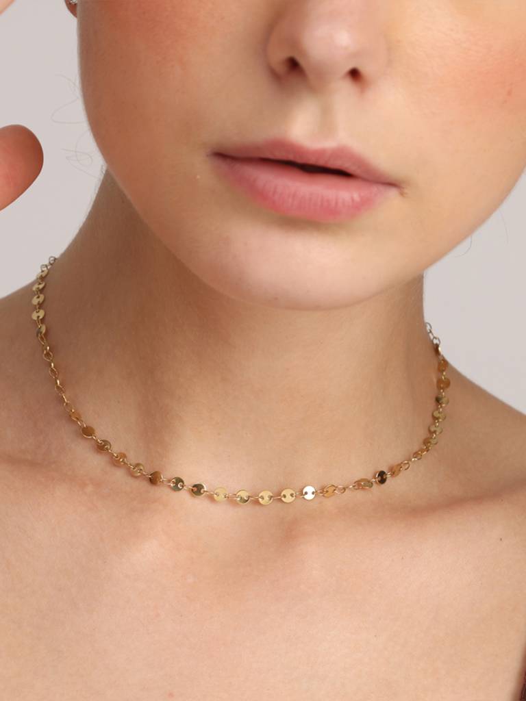 Women 18K Gold-Toned Gold-Plated Chain : NK240