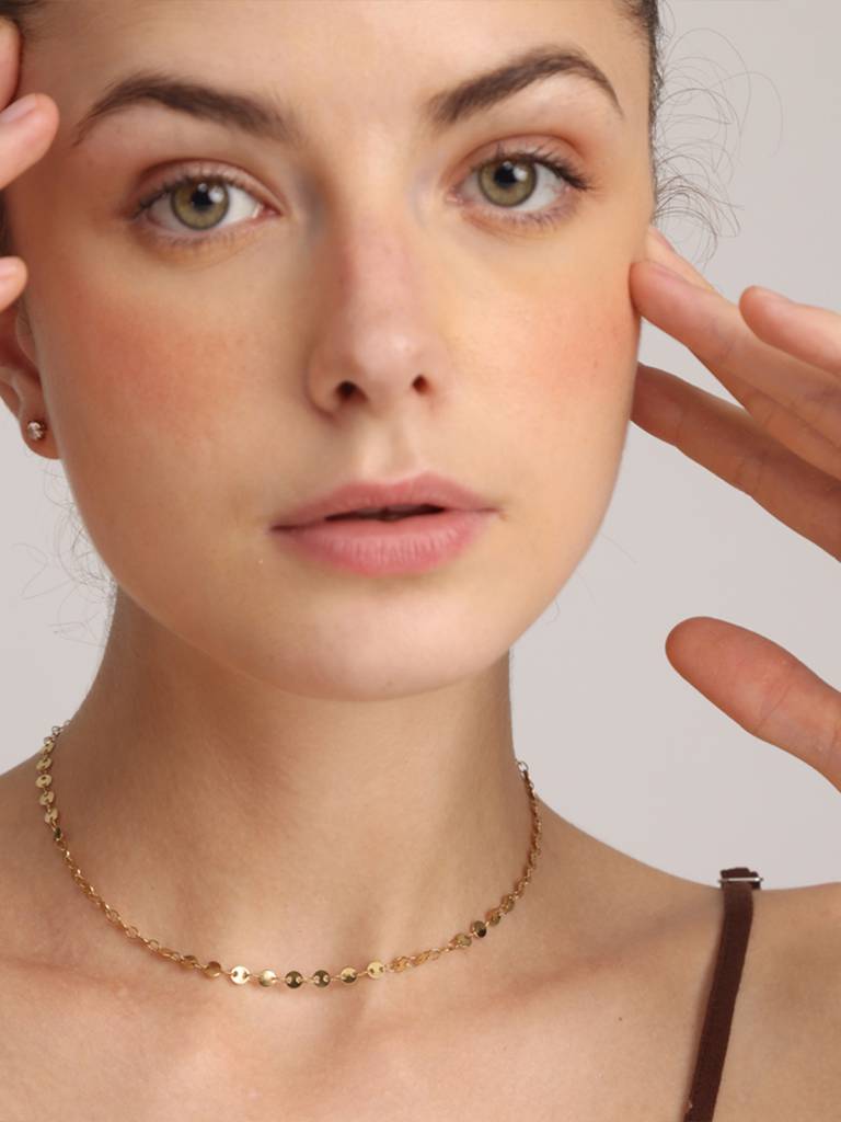 Women 18K Gold-Toned Gold-Plated Chain : NK240