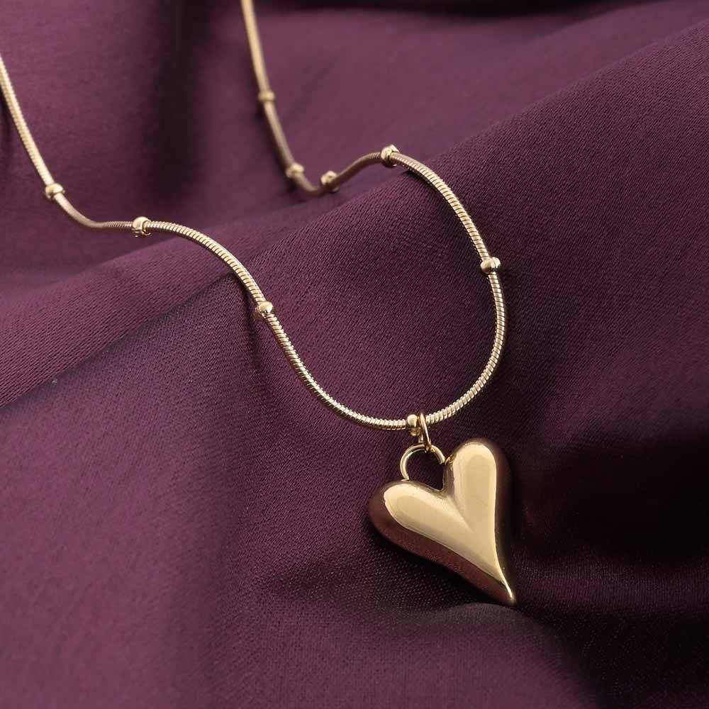 Heart Ball Chain Pendant : NK300