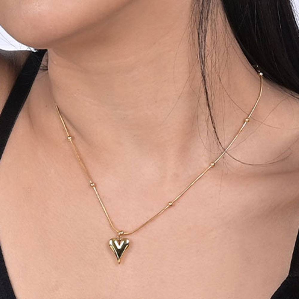 Heart Ball Chain Pendant : NK300