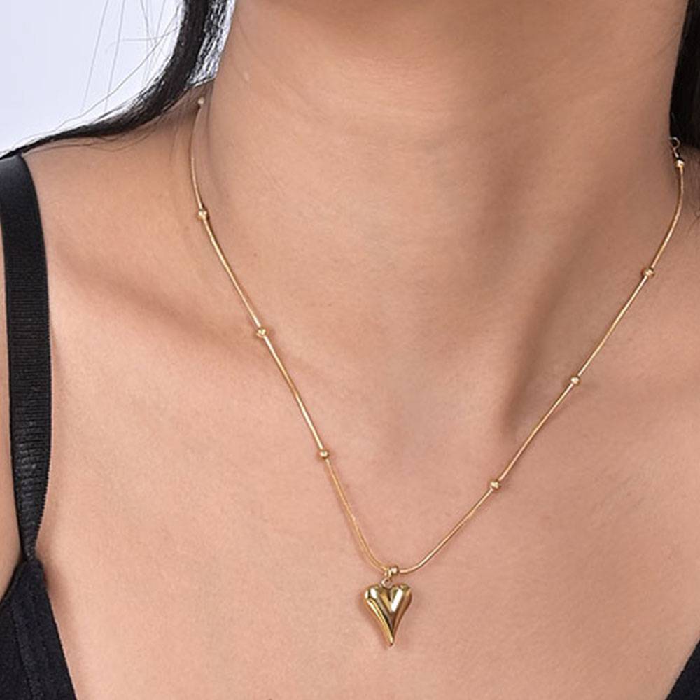 Heart Ball Chain Pendant : NK300