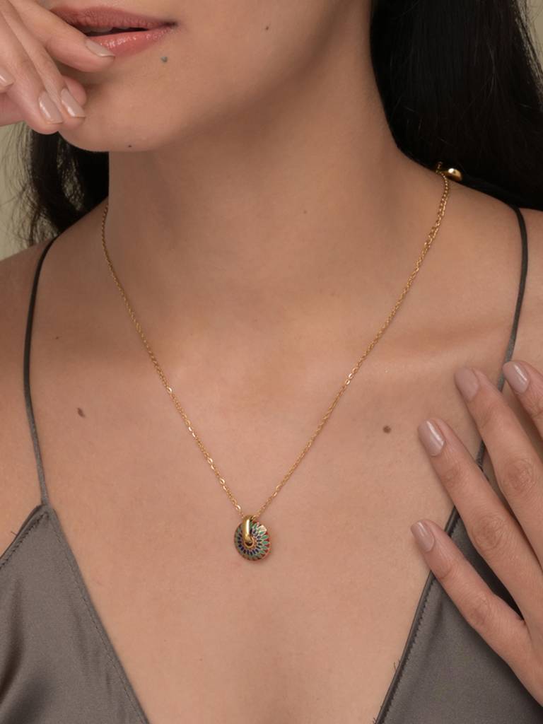 Colorwheel Flower Necklace : NK314