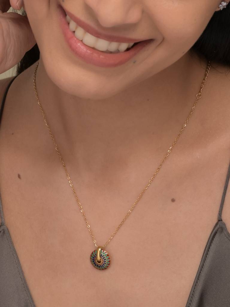 Colorwheel Flower Necklace : NK314