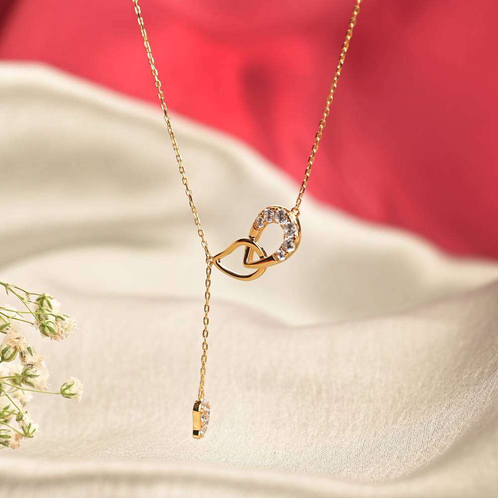 Dew Drop Lariat Necklace | 18K Gold Vermeil : NK338