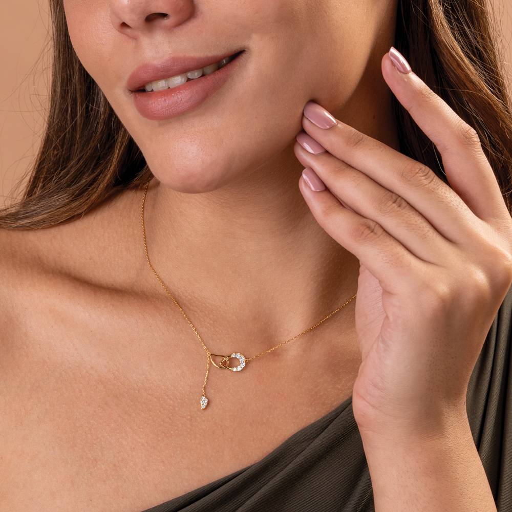 Dew Drop Lariat Necklace | 18K Gold Vermeil : NK338
