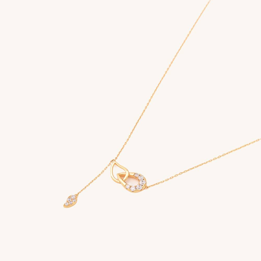 Dew Drop Lariat Necklace | 18K Gold Vermeil : NK338