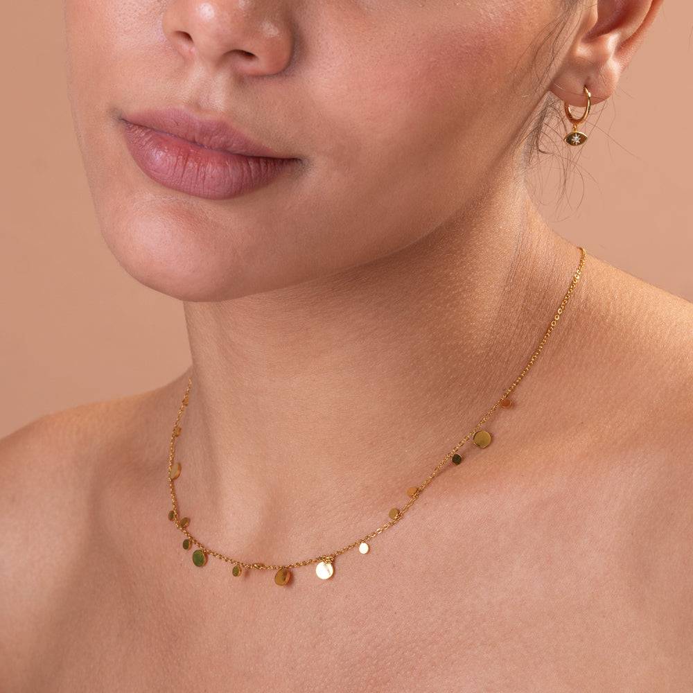 Descending Disc Necklace : NK360