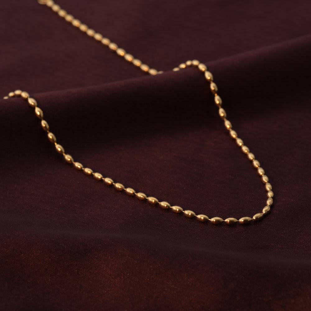 Womens Gold Beaded Necklace : NK385