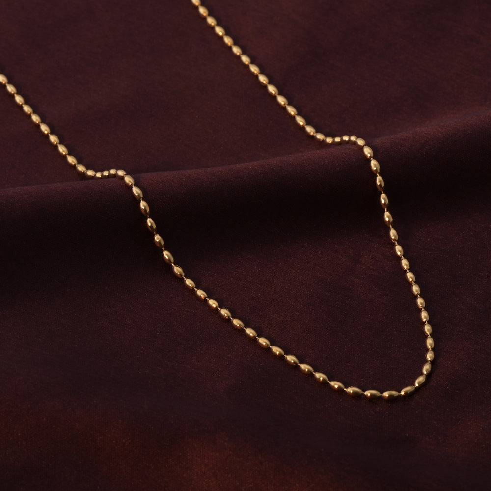 Womens Gold Beaded Necklace : NK385
