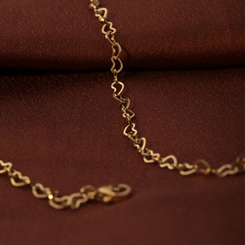 Womens Hearts Link Chain : NK388